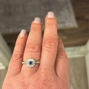 Judith Ripka size 7 sapphire ring